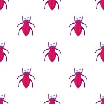 Insect bug pattern seamless vector Stock Illustration