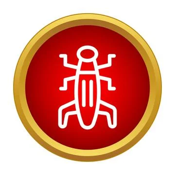 Insect bug pest warning icon symbol Stock-Illustration
