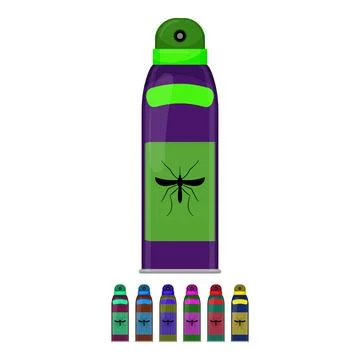 Insect bug spray color icon vector graphic Stock Illustration