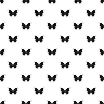 Insect butterfly pattern, simple style Stock Illustration