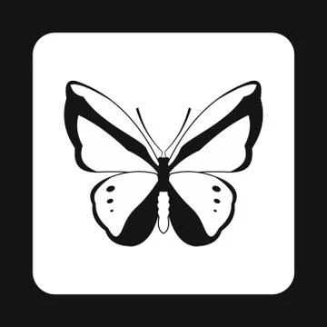 Insect butterfly with pattern on wings icon Illustrazione stock