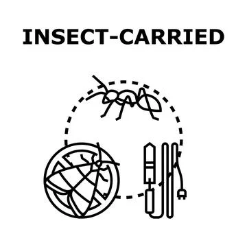 Insect carried pest control concept vector illustration Stock Illustration