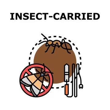 Insect carried pest control concept vector illustration Stock Illustration