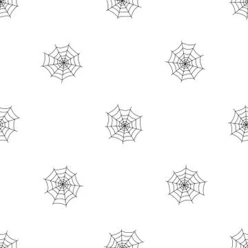 Insect cobweb pattern seamless Illustrazione stock