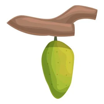 Insect cocoon icon cartoon vector. Silk nature Illustrazione stock