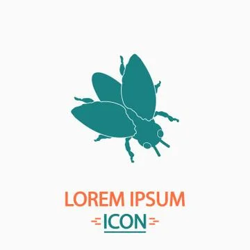 Insect computer symbol Stock Illustration
