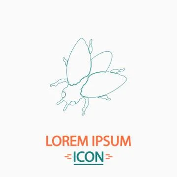 Insect computer symbol Stock Illustration