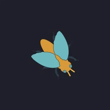 Insect computer symbol Stock Illustration