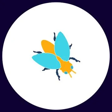 Insect computer symbol Stock Illustration