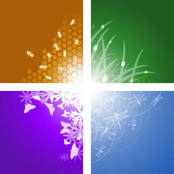 Insect corners Stock Illustration