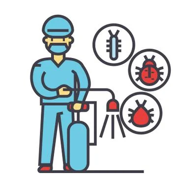 Insect destroyer concept. Stock Illustration