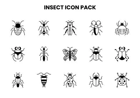 Insect DuoTone Design Icons Pack Stock Illustration