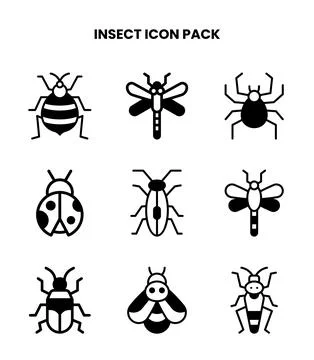 Insect DuoTone Graphics Icons Pack Illustrazione stock