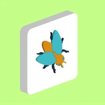 Insect Fly computer symbol for your business project Stock Illustration