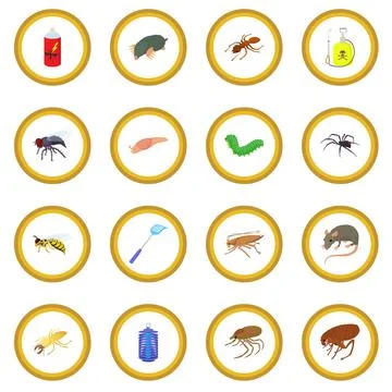Insect icon circle Stock Illustration