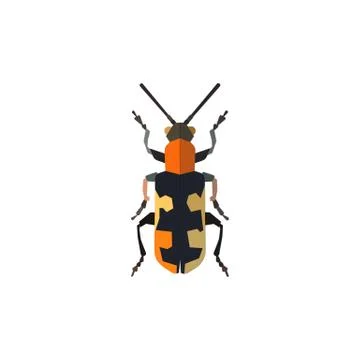Insect icon in flat style isolated on white background. Vector Stock Illustration