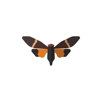 Insect icon in flat style isolated on white background. Vector illustration Stock Illustration