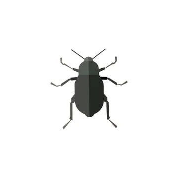 Insect icon in flat style isolated on white background. Vector illustration Stock Illustration