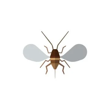 Insect icon in flat style isolated on white background. Vector illustration Illustrazione stock