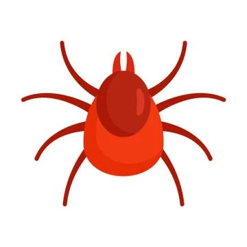 Insect mite icon, flat style Stock Illustration