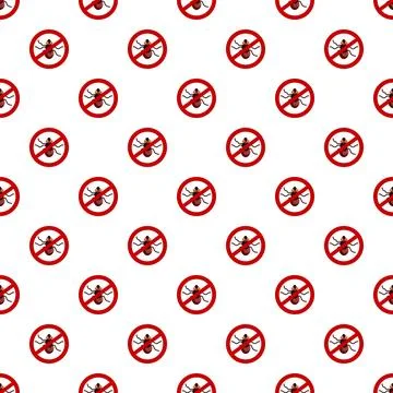 Insect pest control no entry seamless pattern Stock Illustration
