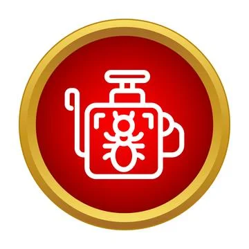 Insect pest control spray bottle icon illustrating extermination Stock Illustration