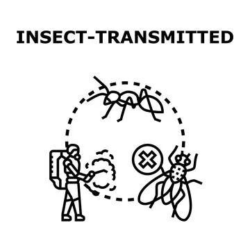 Insect pest control vector concept illustration Stock Illustration