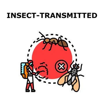 Insect pest control vector concept illustration Stock Illustration