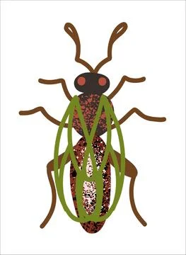 Insect pest. Illustration in a flat style. Icon. Stock Illustration