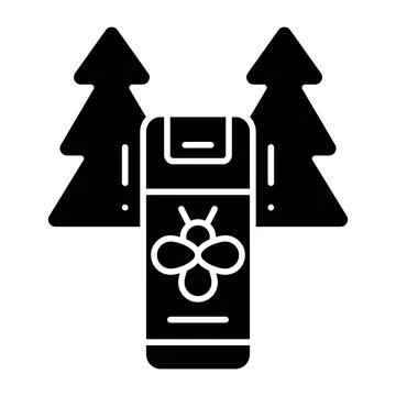 Insect Repellent Glyph Icon イラスト素材