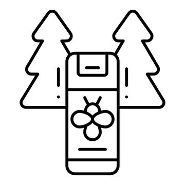 Insect Repellent Line Icon イラスト素材