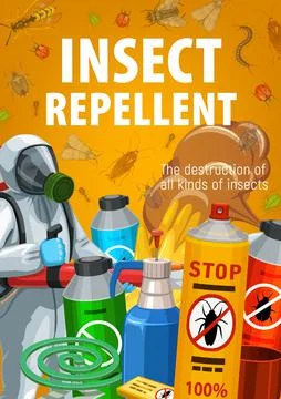Insect repellents for pest control vector banner Stock Illustration