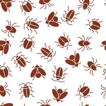 Insect Seamless Seamless Flat Vector Pattern Illustrazione stock