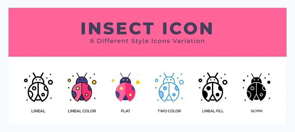 Insect set of vector icon. For web. and mobile app Stockillustratie