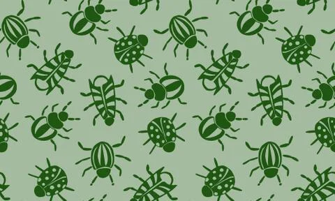 Insect simple icons set - vector collection of bugs symbols in thin line styl Stock Illustration