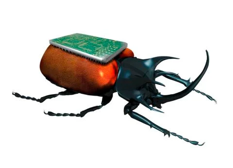 Insect spy, conceptual artwork Stock Illustration