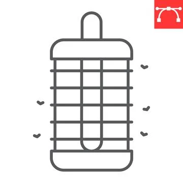 Insect trap line icon Illustrazione stock