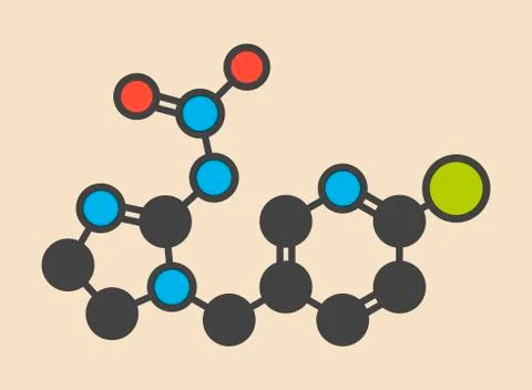 Insecticide molecule Stockillustratie