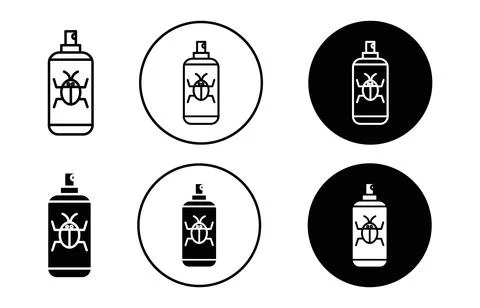 Insecticide simple icon collection set on white background color Stock Illustration
