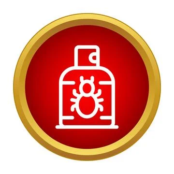 Insecticide spray bottle for pest control services icon Stock Illustration