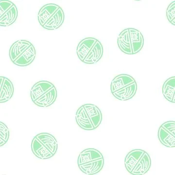 Insecticides free glyph vector seamless pattern 库存插图