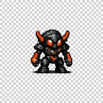 Insectoid Red Mech Design Vector Stock Illustration