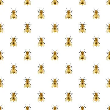 Insects bee pattern Stock Illustration