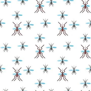 Insects bug vector seamless pattern bugs insects wallpaper cartoon design summer Stock Illustration