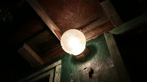 Insects flying around the lamp Stock Footage