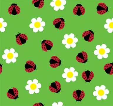 Insects seamless background Stock Illustration