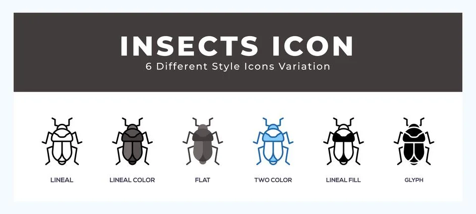 Insects set of vector icon. For web. and mobile app Stockillustratie