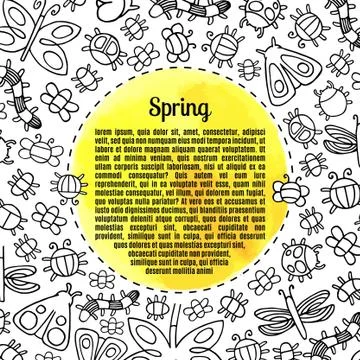 Insects vector frame Stock Illustration