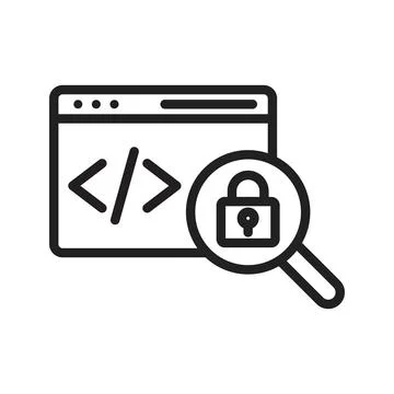 Insecure Code icon vector image. Suitable for mobile apps, web apps and print Illustrazione stock