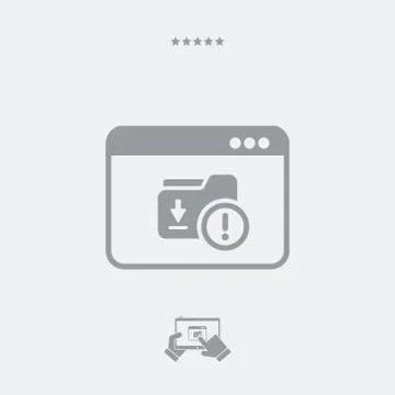 Insecure download alert Stock Illustration